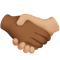 Handshake- Medium-Dark Skin Tone- Medium-Light Skin Tone emoji on Apple
